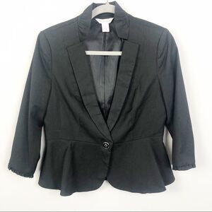 WHITE HOUSE BLACK MARKET | Black Ruffle Blazer 6